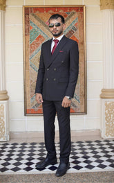 Mate Black Double Breasted Suit