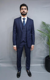 Self-Texture 3-Piece Tropical Suiting