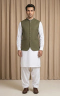 Olive Green Waistcoat