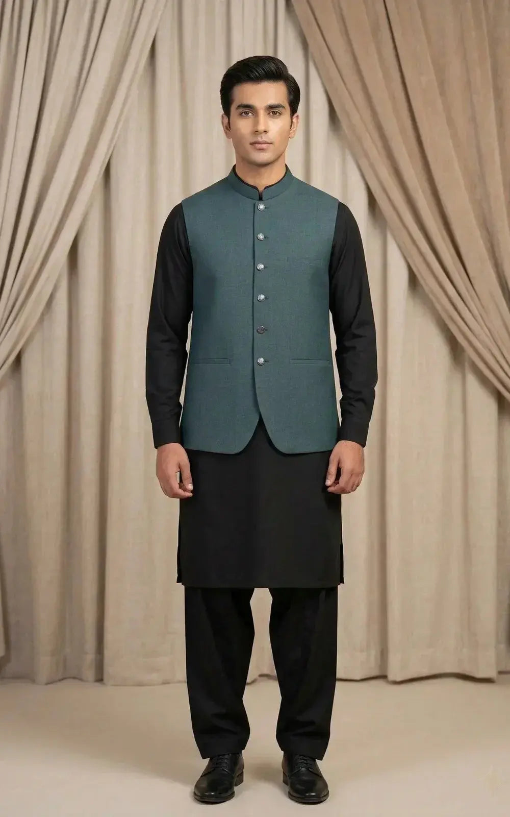 Teal Green Waistcoat Last Option
