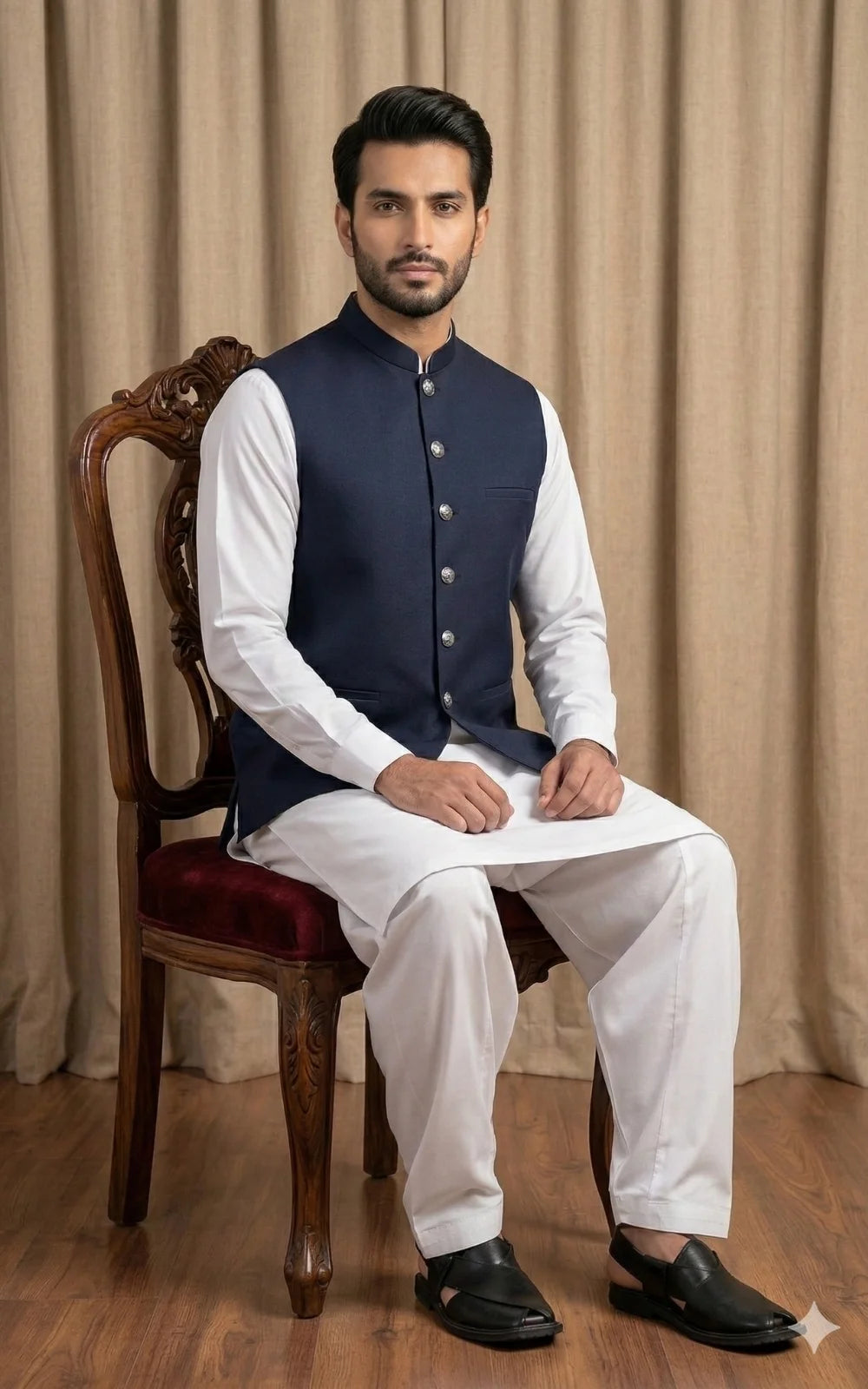 Deep Midnight Navy Waistcoat
