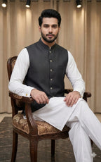 Deep Charcoal Grey Waistcoat