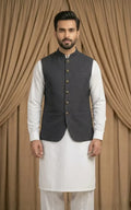 Deep Charcoal Grey Waistcoat Last Option