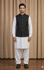 Charcoal Black Waistcoat