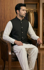 Charcoal Black Waistcoat