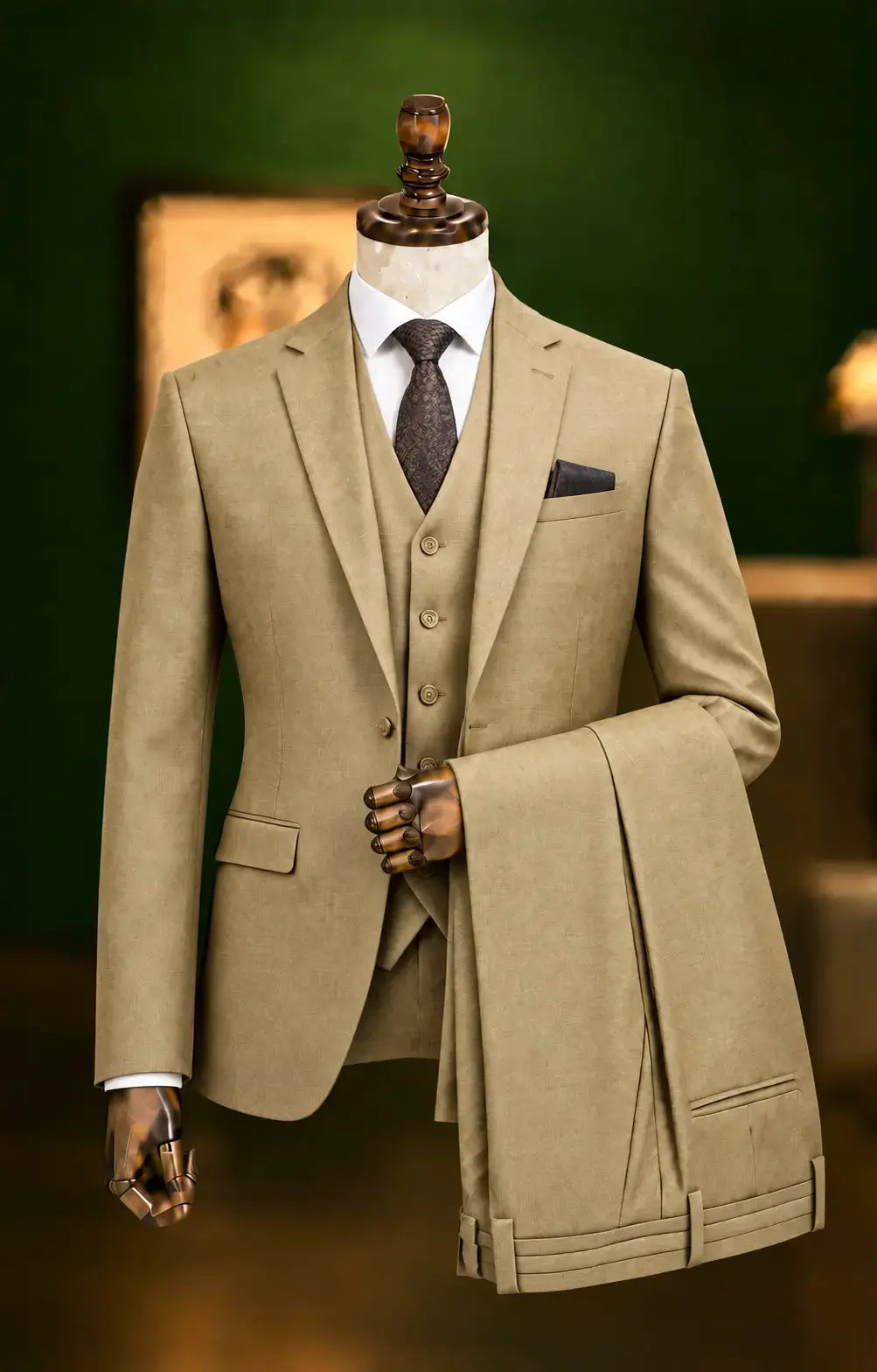 Warm Gold Three Piece Suit Last Option