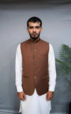 Rust Brown Tropical Suiting Waistcoat