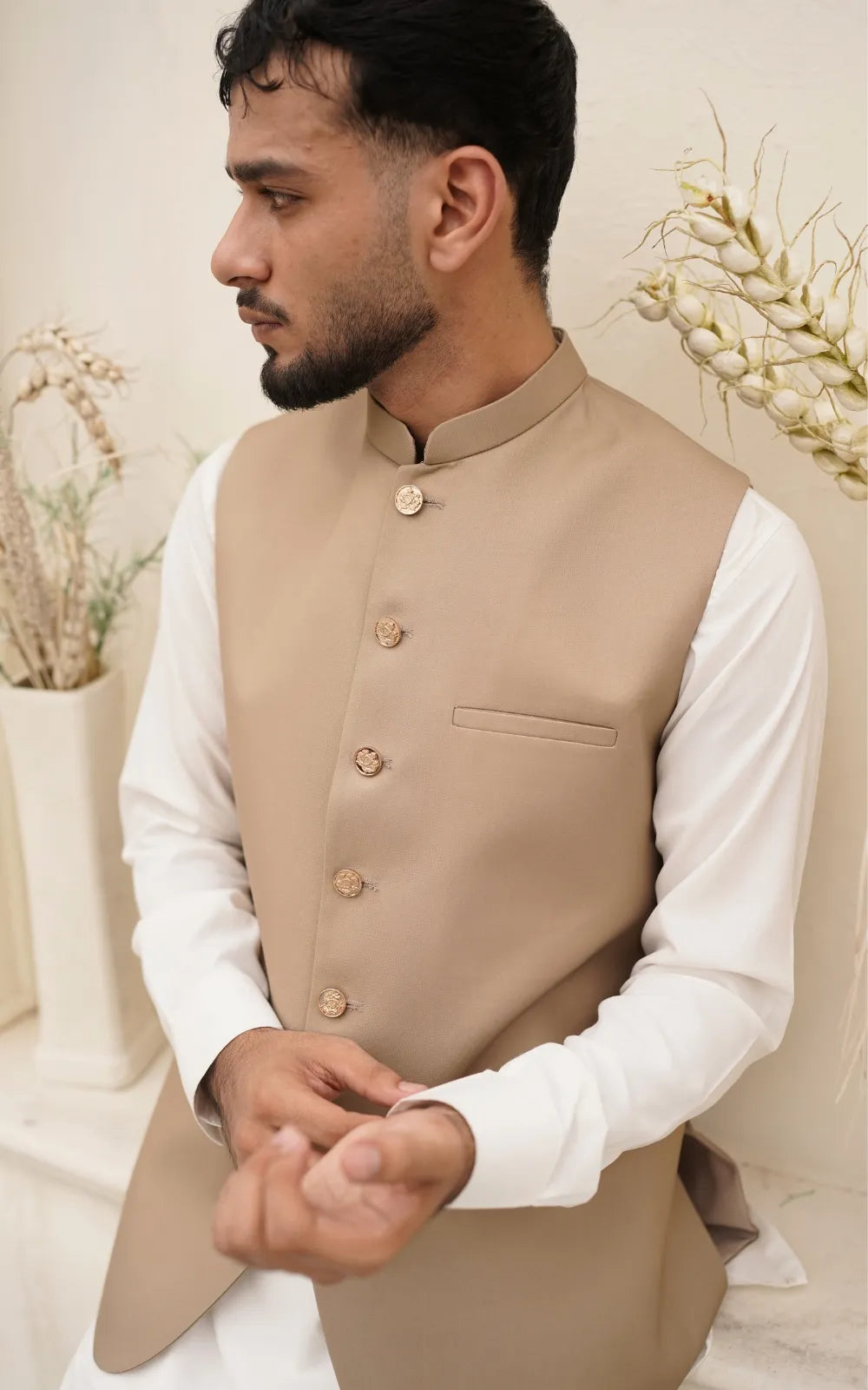 Camel Brown Waistcoat