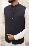 Matte Black Tropical Suiting Waistcoat