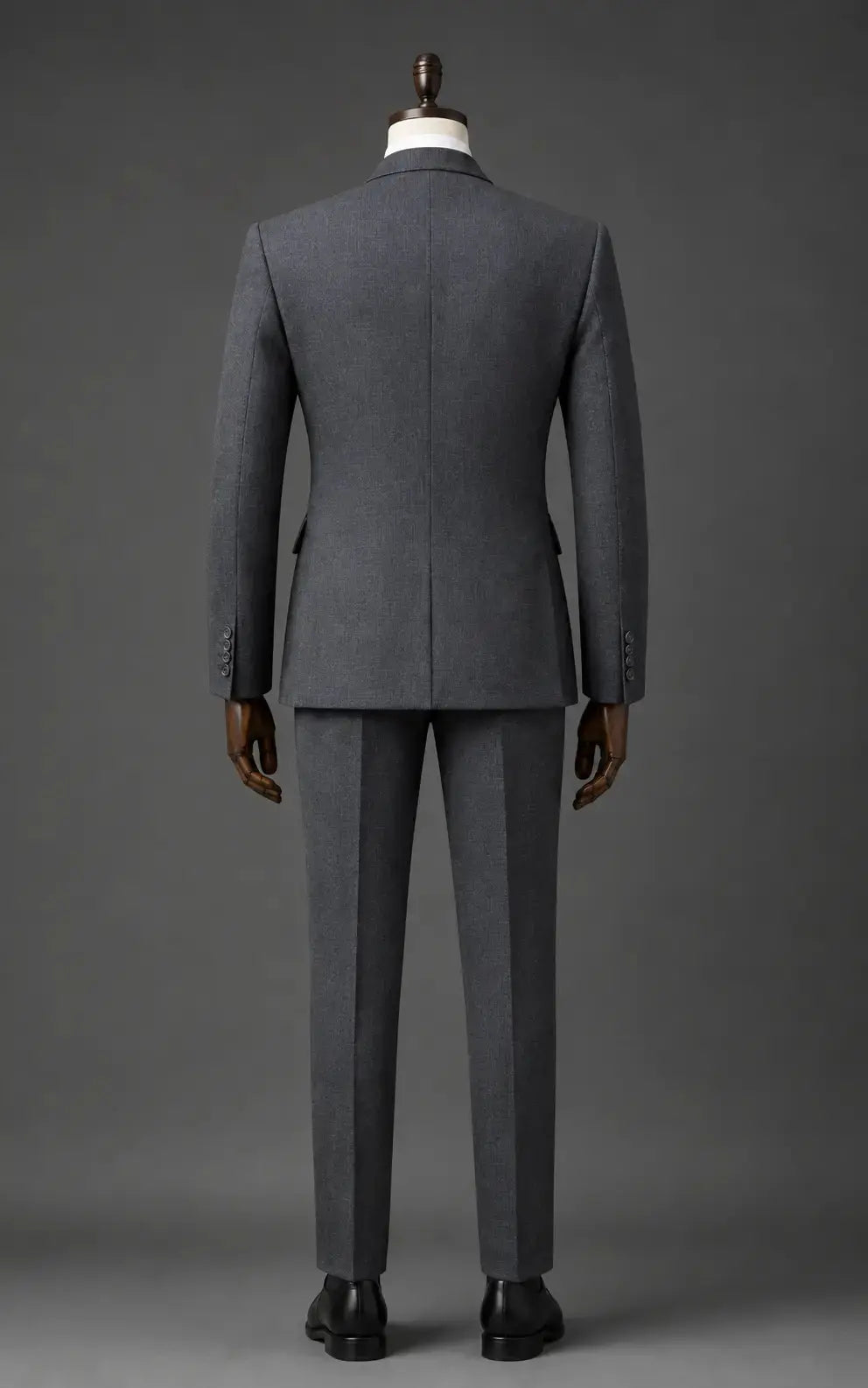 Charcoal Grey Notch Lapel 3-Piece Suit Last Option