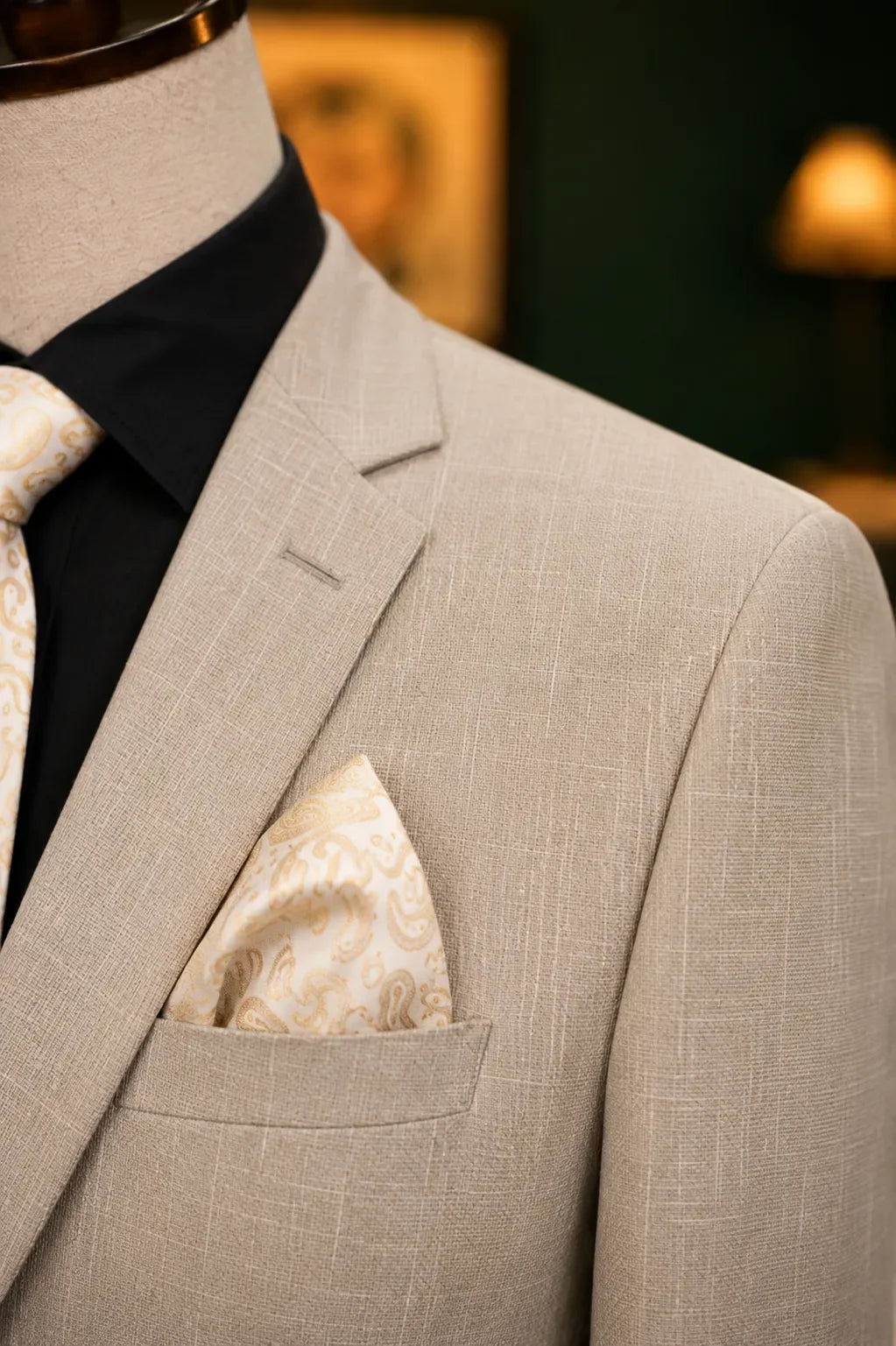 Off White Textured 2-Piece Suit