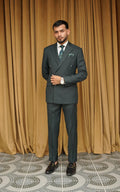Midnight Green Double Breasted Suit