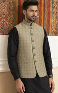 Olive Jacquard Waistcoat Last Option