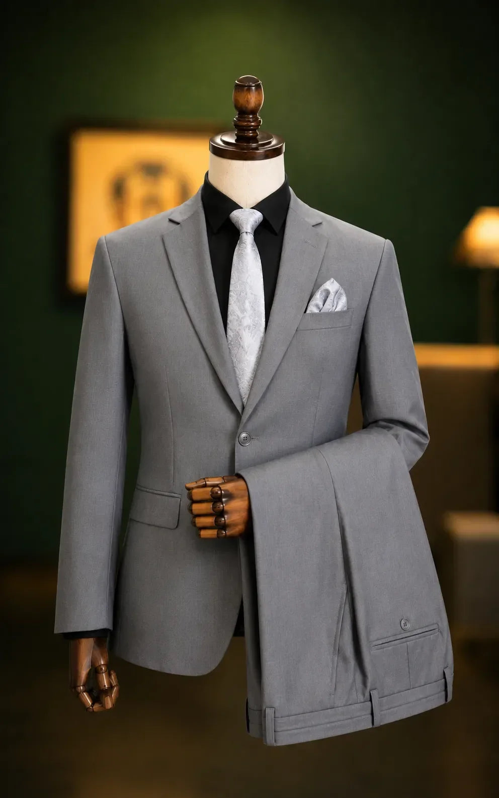 Self Matte Grey 2-Piece Suit