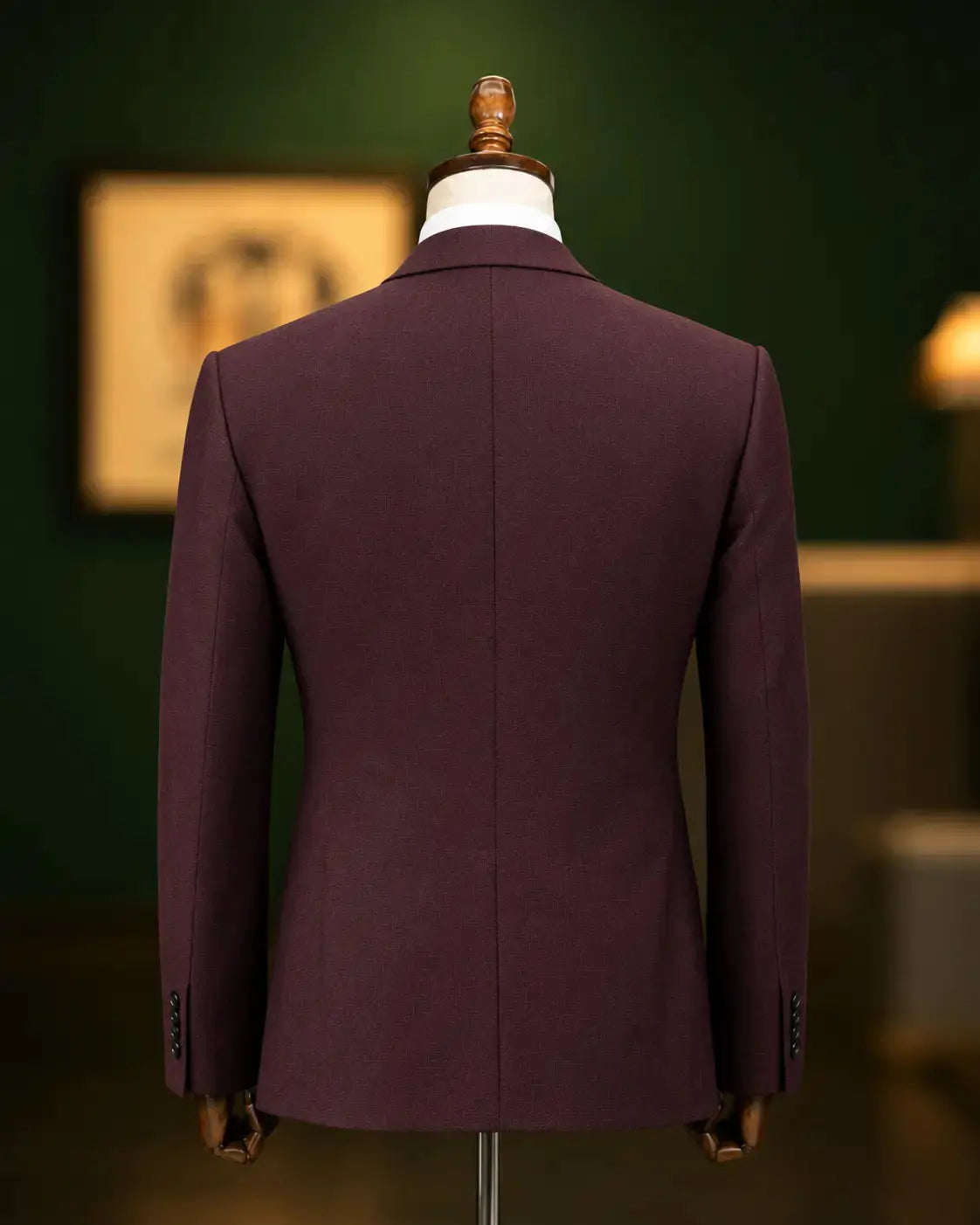 Maroon Double-Breasted Peak Lapel Suit Last Option