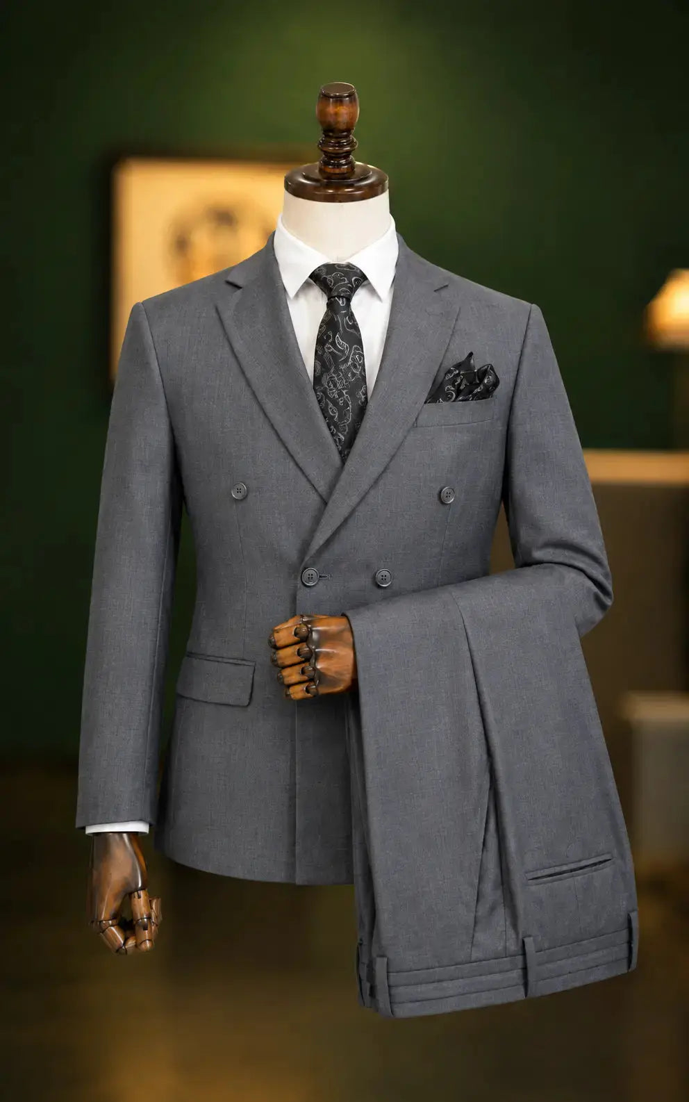 Grey Double Breasted Suit Last Option