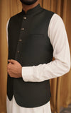 Traditional Black Wedding Tropical Waistcoat