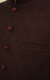Elegant Self-Embossed Jamawar Men’s Waistcoat