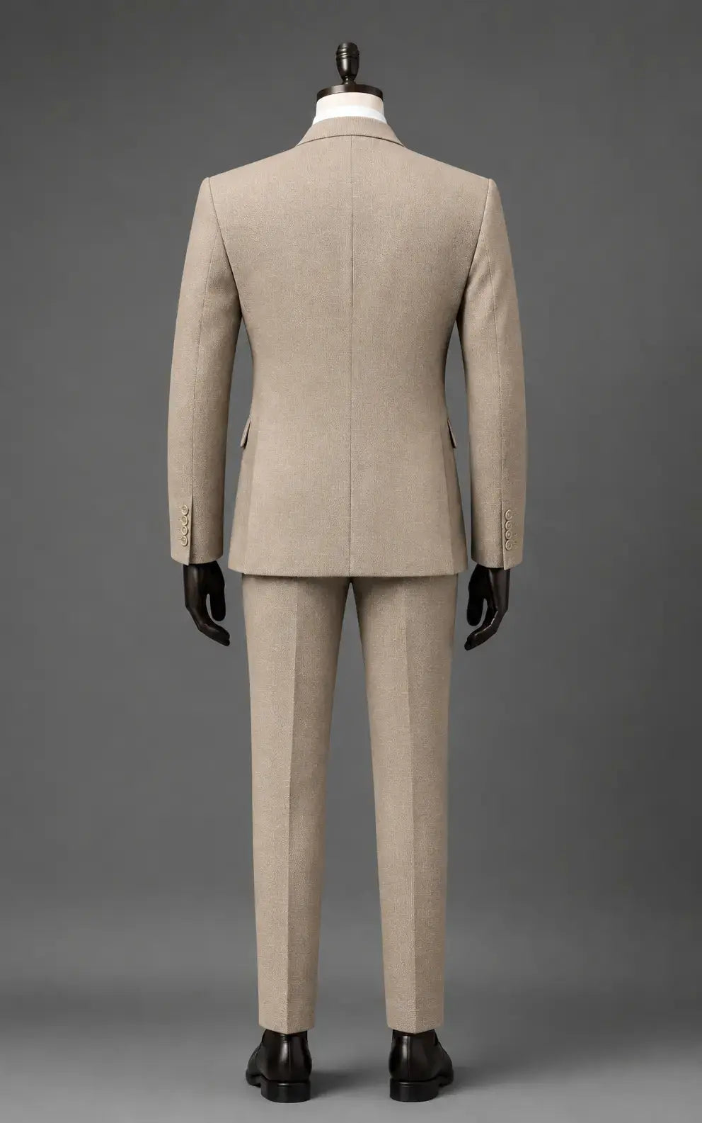 Beige 3-Piece Suit with Waistcoat Last Option