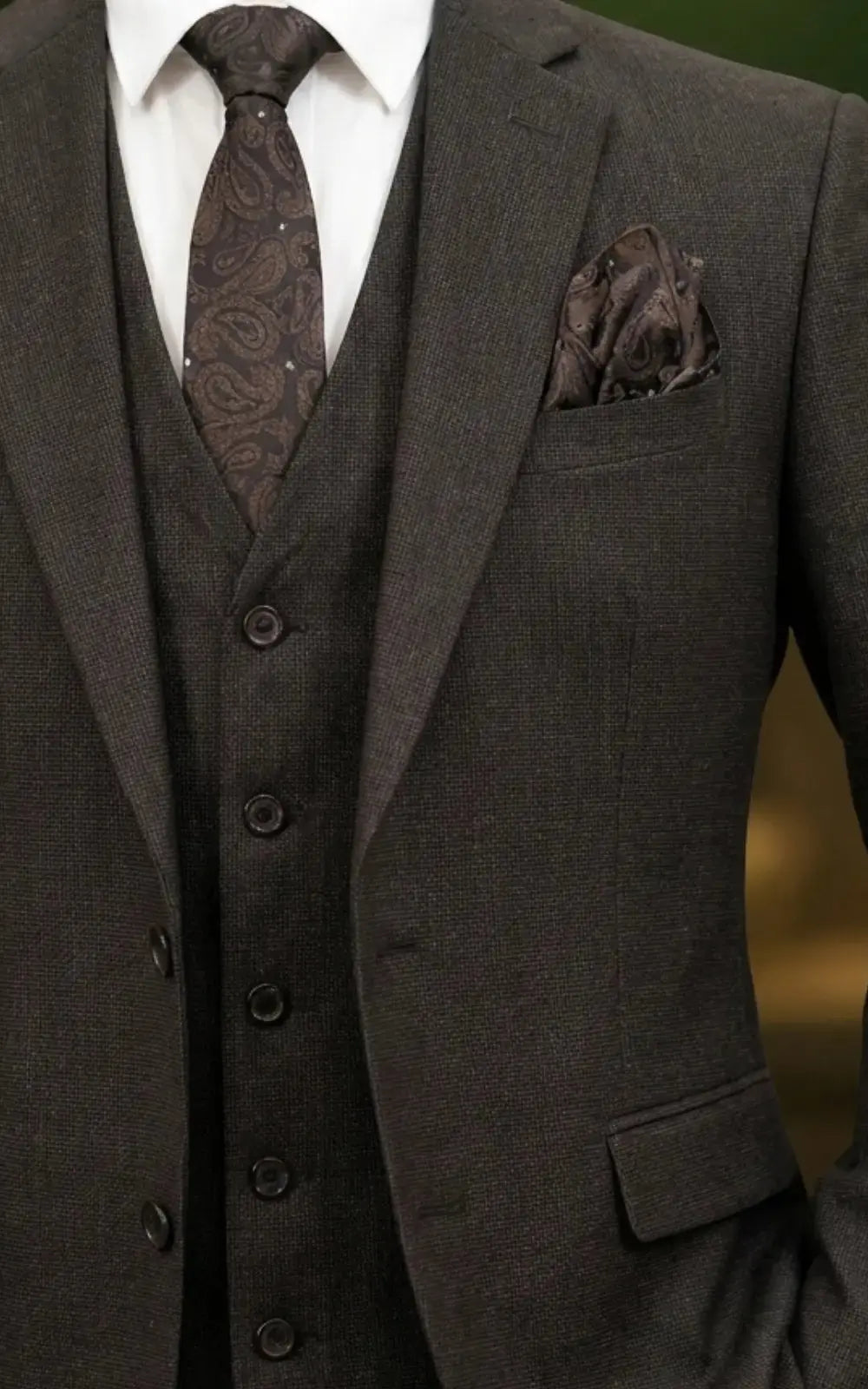 Dark Brown 3-Piece Suit Last Option