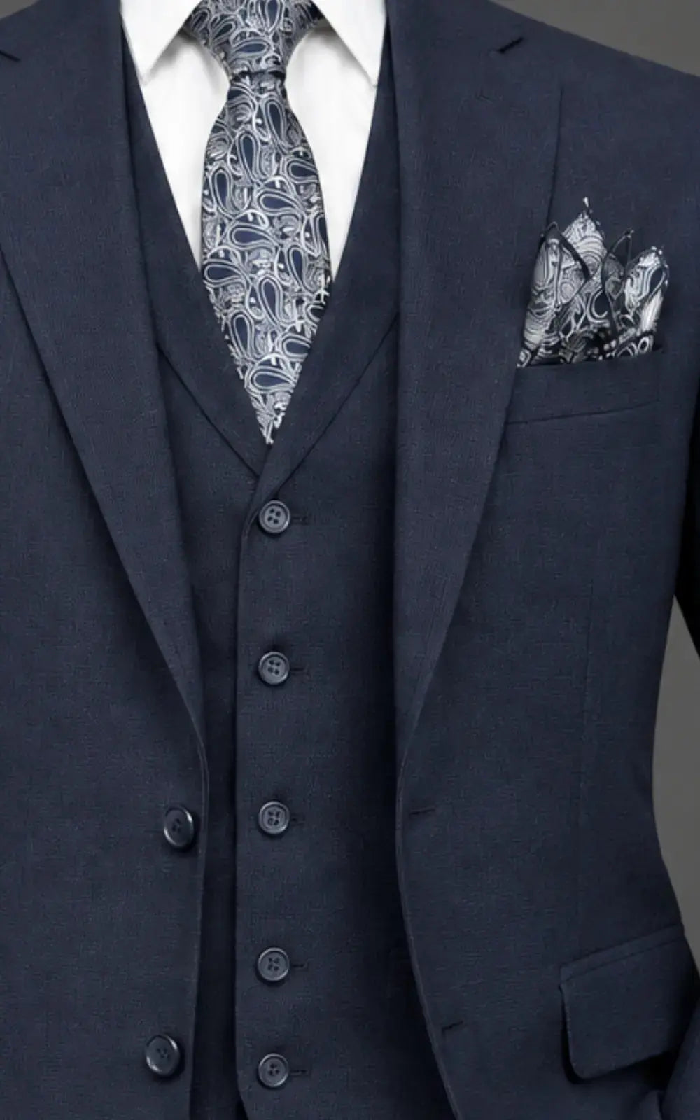 Navy Blue 3-Piece Suit Last Option