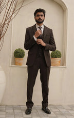 Dark Brown Three Piece Suit