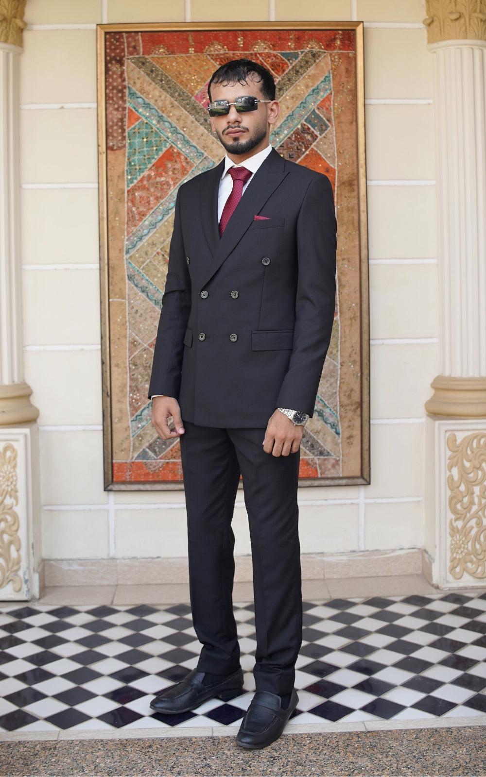 Mate Black Double Breasted Suit