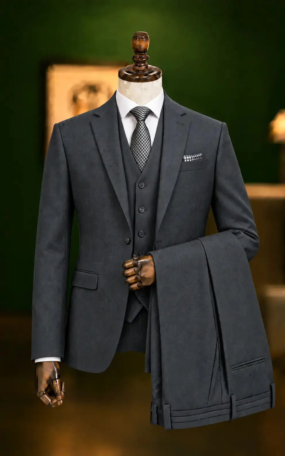 Dark Grey Three Piece Suit Last Option
