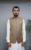 Camale Brown Tropical Suiting Waistcoat
