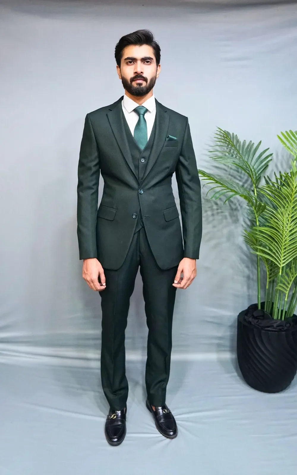 Bottle Green Three Piece Suit