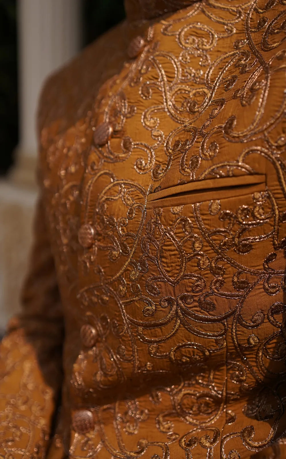 Embroidered Prince Coat with Traditional Suit