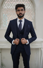 Navy Blue Three Piece Suit