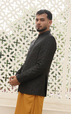 Noir Heritage Textured Prince Coat