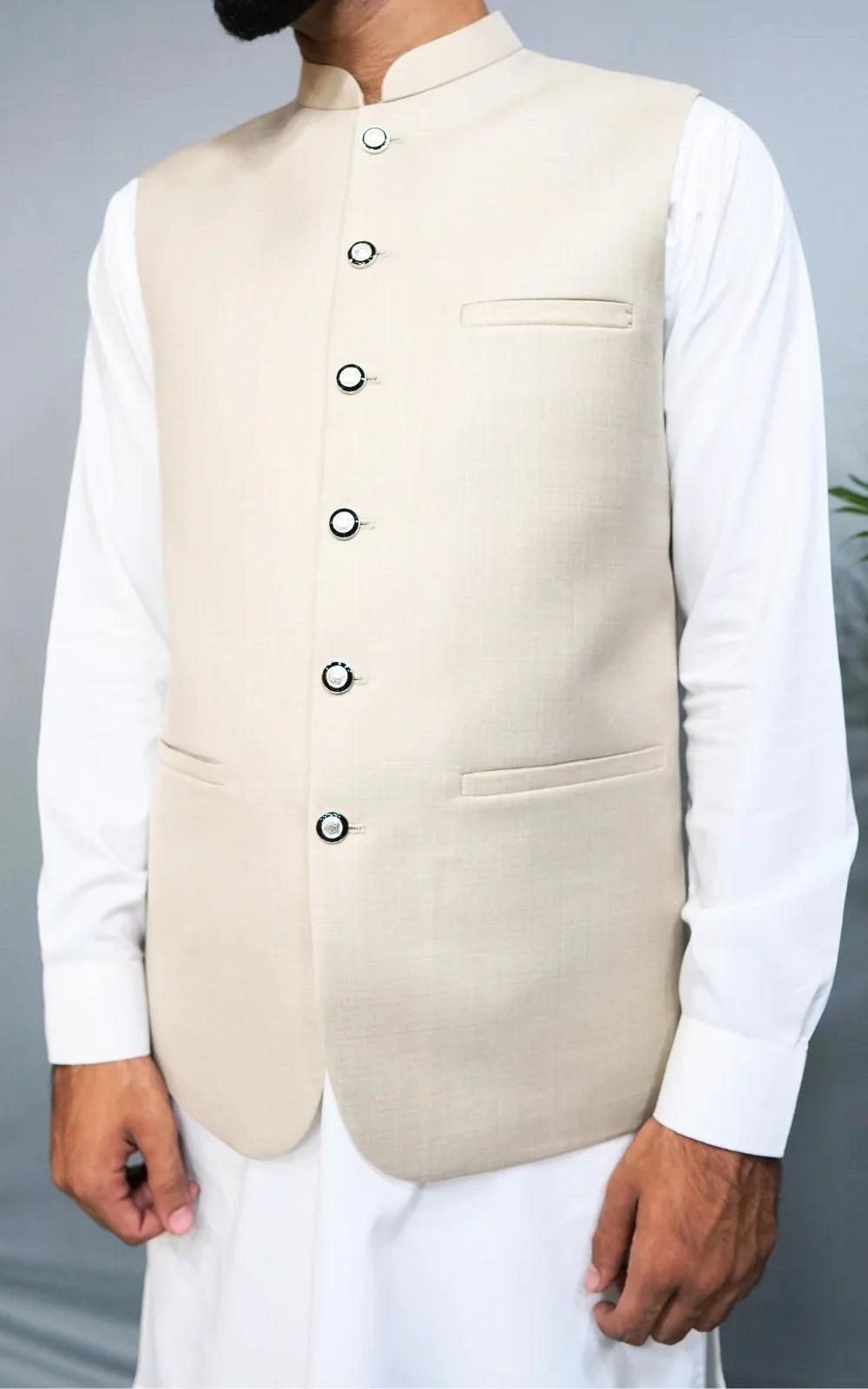 Kareem Tropical Suiting Waistcoat