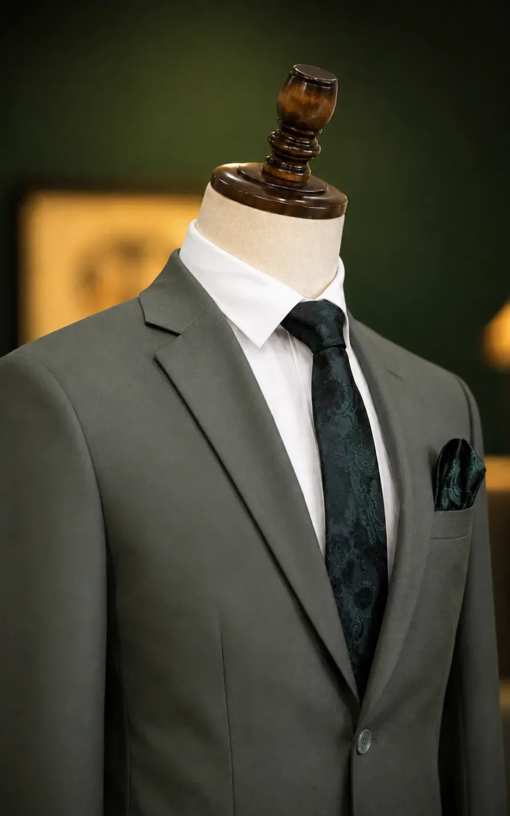 Olive Green 2-Piece Suit