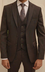Dark Brown Three Piece Suit