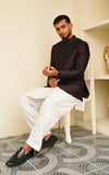 Self Embossed Jamawar Coat