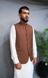 Rust Brown Tropical Suiting Waistcoat
