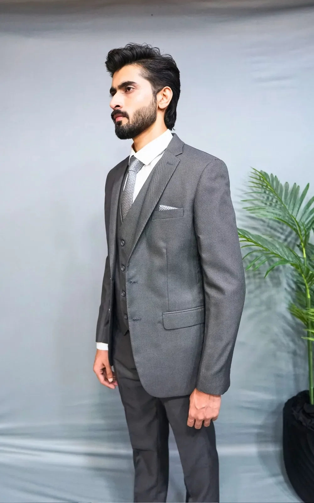 Charcoal Grey Three Piece Suit