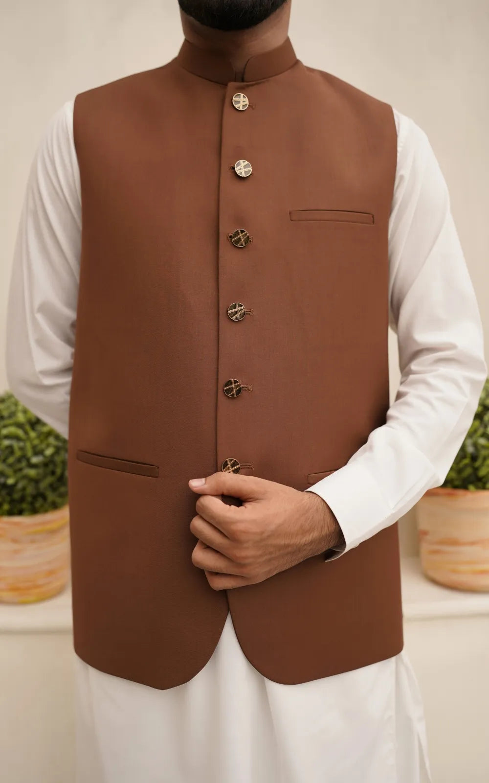 Coffee Brown Waistcoat