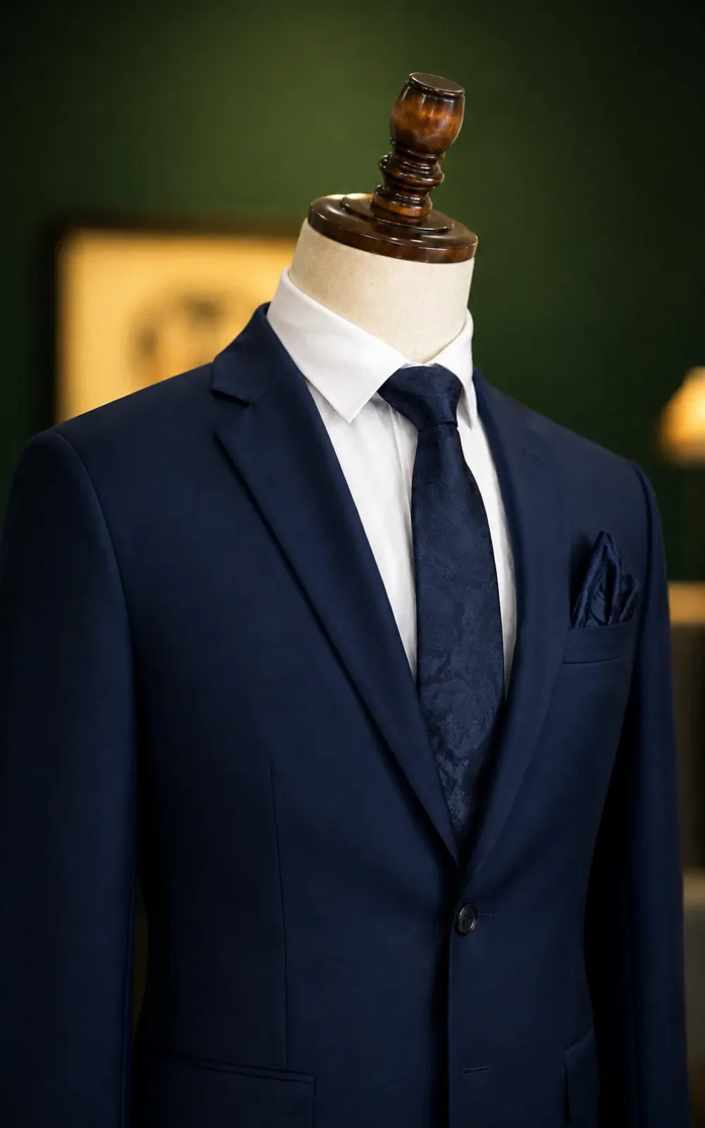 Plain Dark Navy Blue 2-Piece Suit