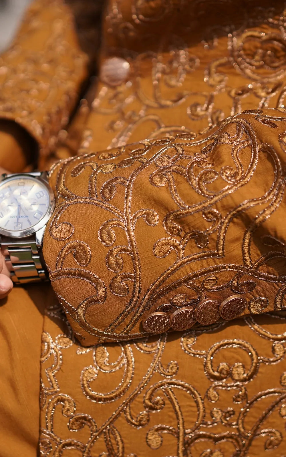 Embroidered Prince Coat with Traditional Suit