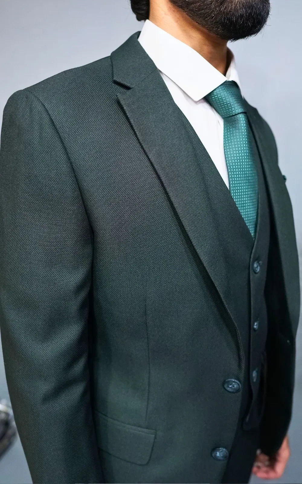 Bottle Green Three Piece Suit