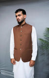 Rust Brown Tropical Suiting Waistcoat