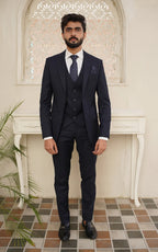 Navy Blue Three Piece Suit
