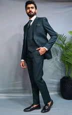 Emerald Sovereign Three-Piece Formal Suit for Men