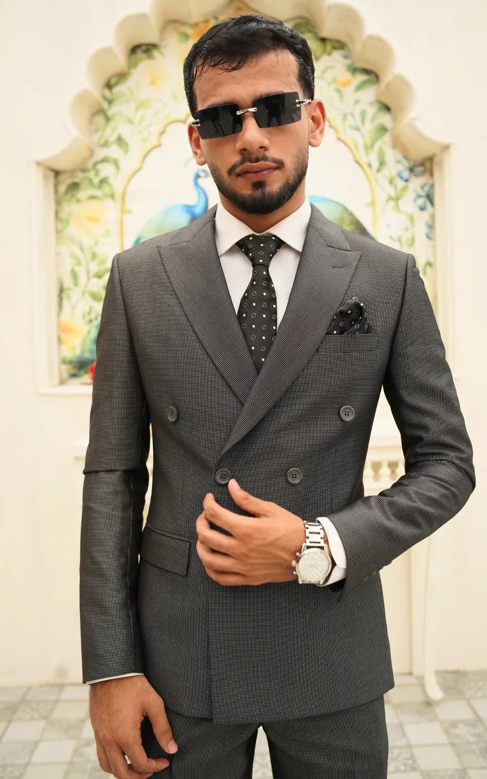 Charcoal Grey Double Breasted Suit