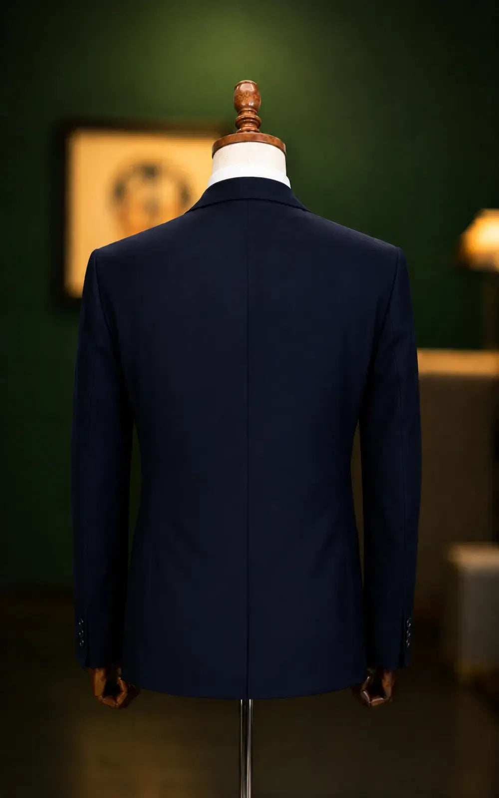 Plain Dark Navy Blue 2-Piece Suit