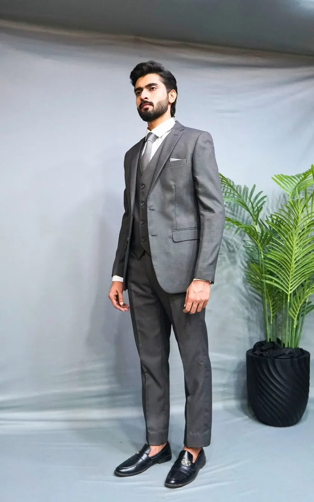 Charcoal Grey Three Piece Suit
