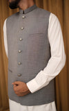 Grey Tropical Suiting Waistcoat for Men